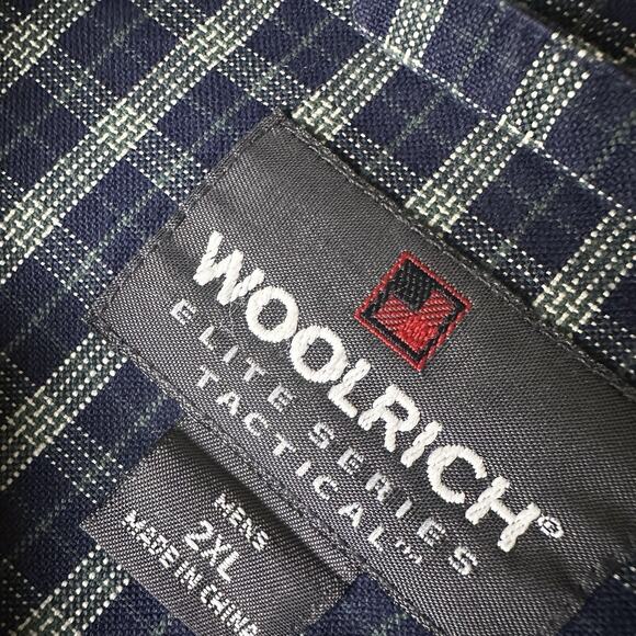 Woolrich Elite Series Tactical 2XL shirt blue check plaid long sleeve - Picture 3 of 13